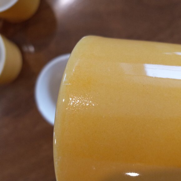 Vintage Yellow Royal China Sierra Madre Ironstone Coffee Cups Set of 8 - Picture 16 of 16